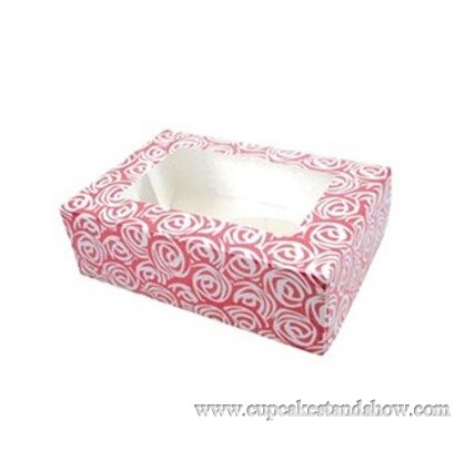 Pink Rose Cupcake Box