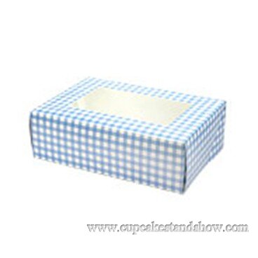 Blue Gingham Cupcake Stand 