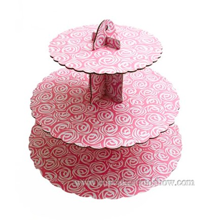 Pink Rose Cupcake Stand