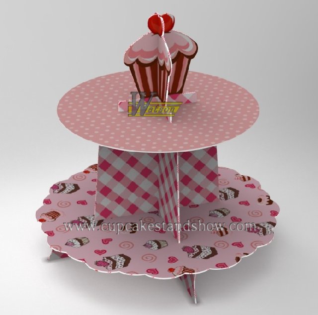 Original Cupcake Design Cardboard Cupcake Stand to Celebrate All Kinds of Festival