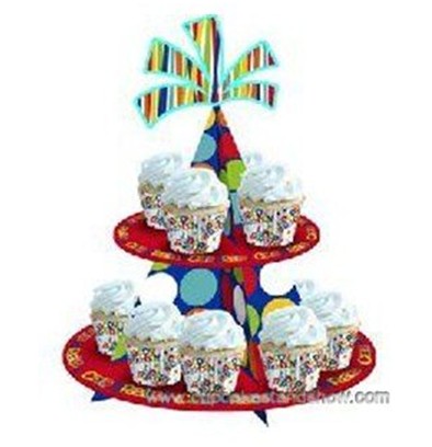 Happy Birthday Tiers Cupcake Stand