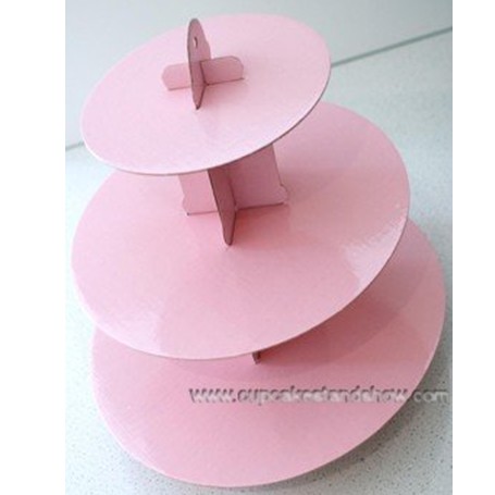 Pale Pink Cardboard Cupcake Stand