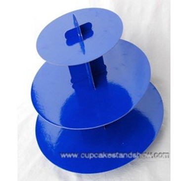 Blue Cardboard Cupcake Stand