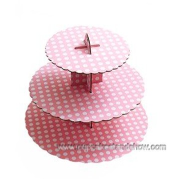 Pink Spot Cupcake Stand