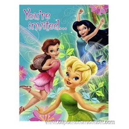 Disney Fairies Tinkerbell Invitation Cards