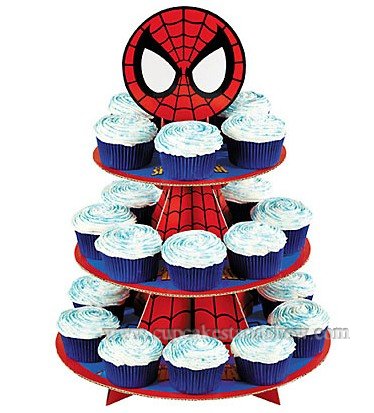 Spiderman Cupcake Stand for Kids' Party