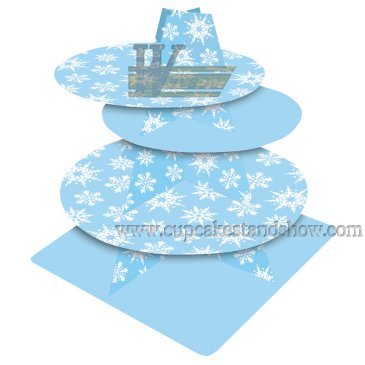 Snowflake Cardboard Cupcake Stand 