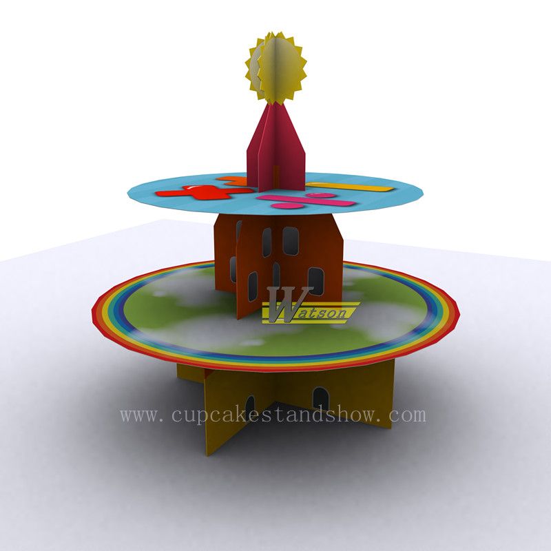 Original Design Cardboard Cupcake Stand for School ceremony
