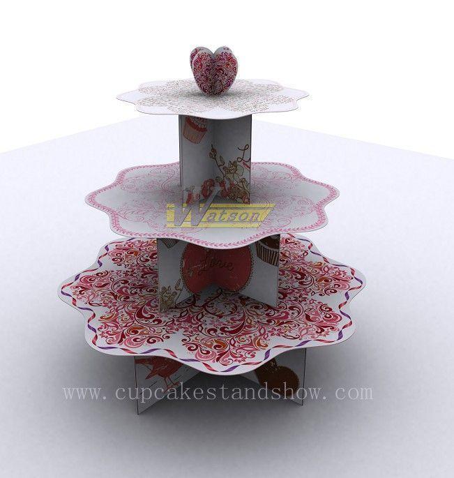 Original New Design Love heart Cardboard Cupcake Stand