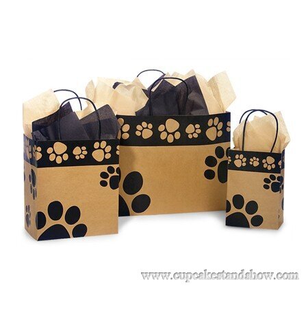 Paw Print Kraft Gift Bag 