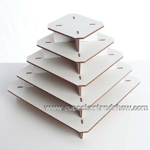 Square Corrugated Cupcake Display Stand