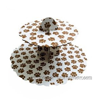 2 Tier Paw Print Cupcake Stand