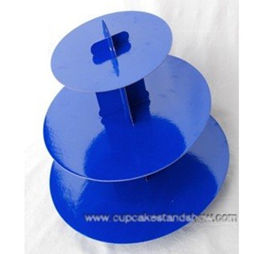 Blue Cardboard Cupcake Stand