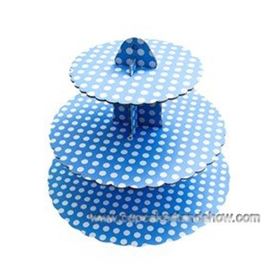 Blue Spot Cupcake Stand