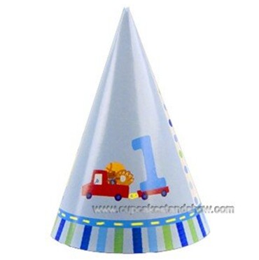 Boy's First Birthday Cone Hats