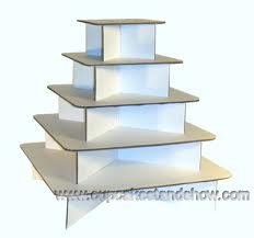 Square Corrugated Cupcake Display Stand 