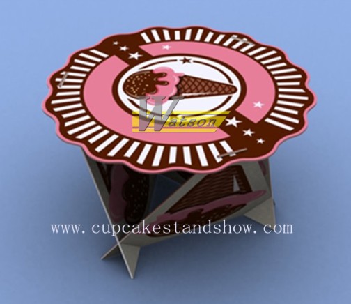 Original design single tier Cardboard Cupcake Stand for Celebration