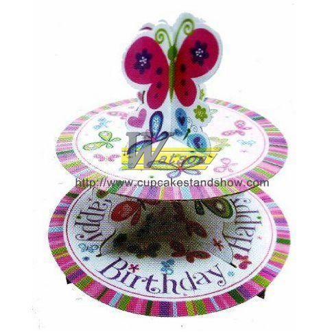 Butterfly 2 tier cupcake stand for party